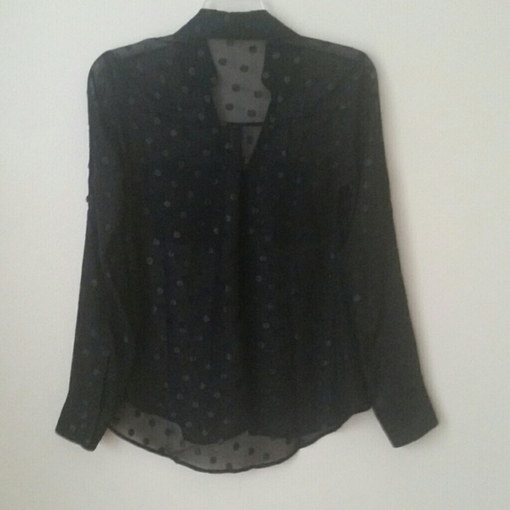 Express Portofino button down shirt black sheer - Picture 8 of 8